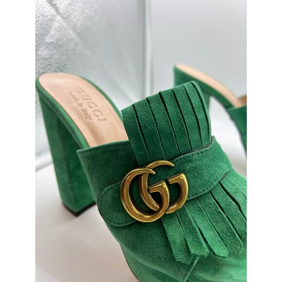 Gucci Marmont Fringed Suede Mules size 39 - Picture 1 of 9